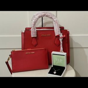 BUNDLE!! MK Hope Satchel and MK double zip wallet